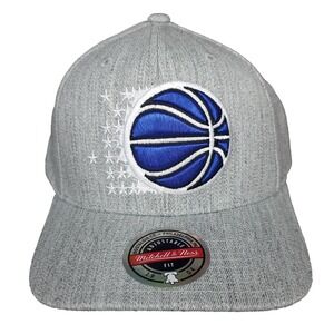 Orlando Magic Mitchell & Ness NBA Snapback Hat Cap 3D Logo Textured Gray‎ NWT